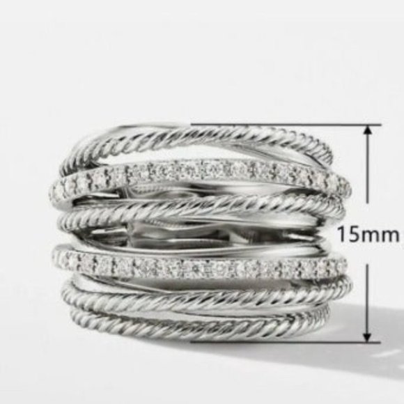 ♡New sterling silver white sapphire ring - Picture 3 of 3